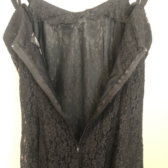 Vintage All That Jazz Black Foral Lace Dress Size Small (Vintage size 9/10) - Picture 5 of 15